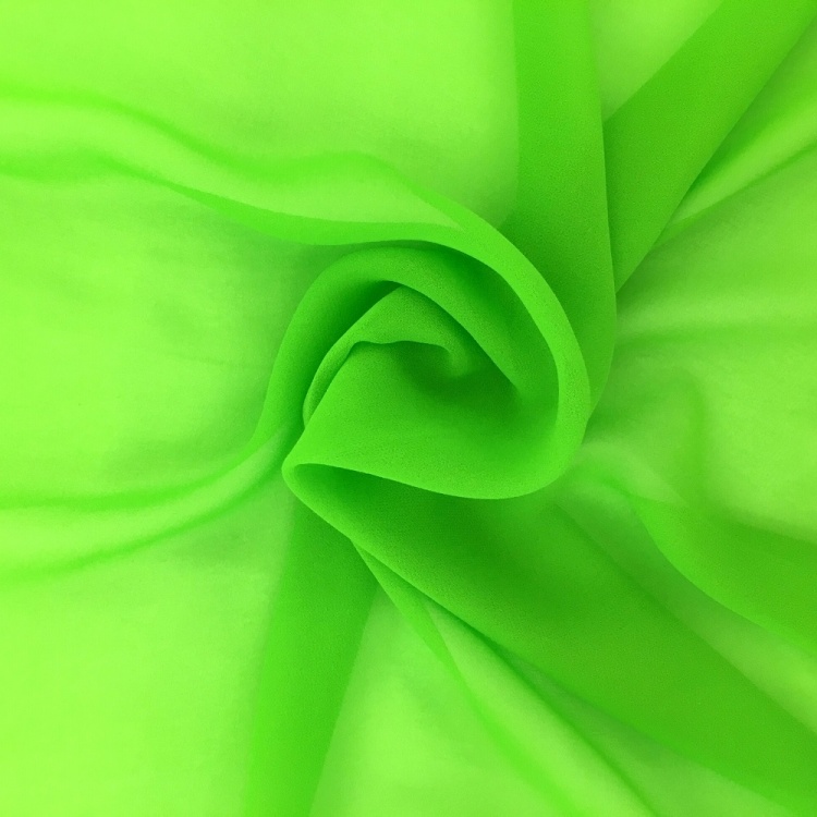 Chiffon Fabric Bright Green